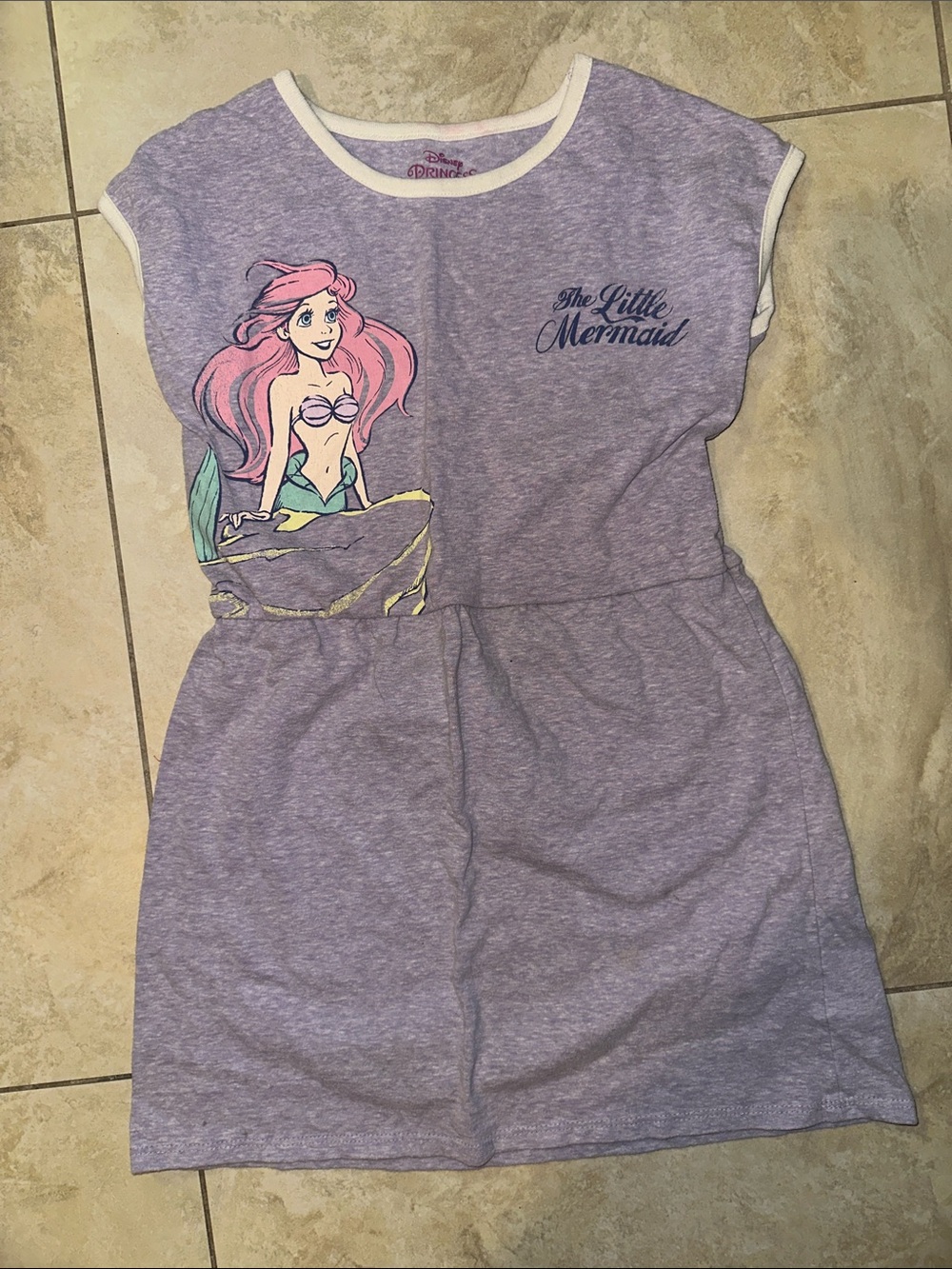 Disney Girls' Lavender Ariel The Little Mermaid Dress